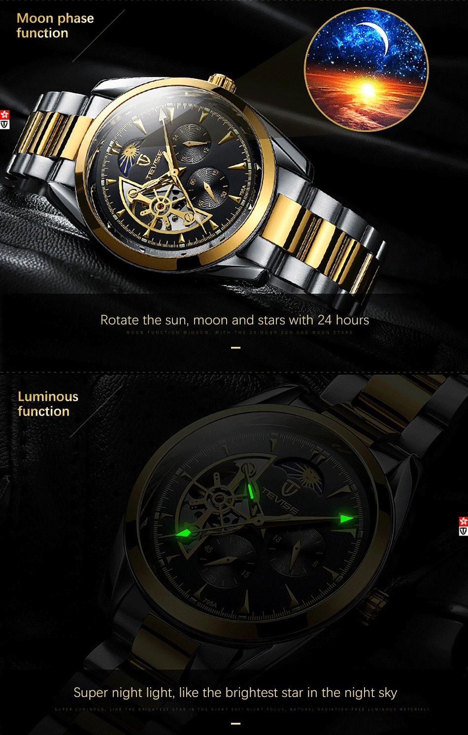 Relogio Masculino Tevise Automatic