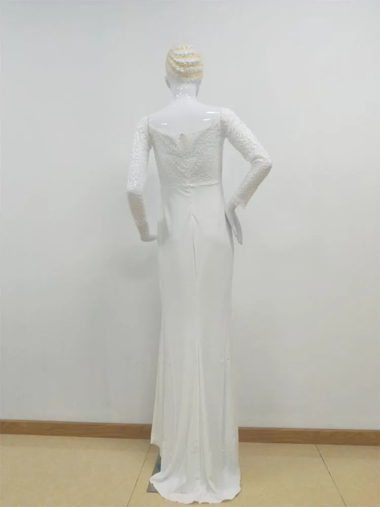 Fransoa Dezili Wedding / Sexy Elegant Lace Evening Dress