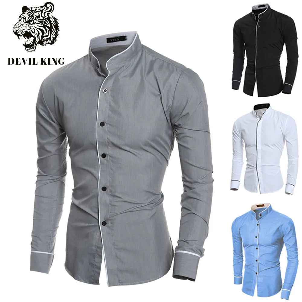 Luxury Casual Slim Fit Shirt Long Sleeve
