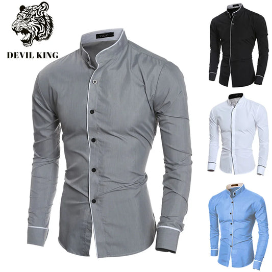 Luxury Casual Slim Fit Shirt Long Sleeve